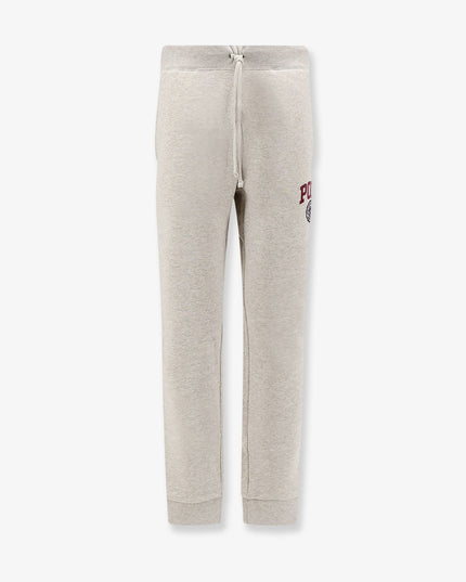 Cotton blend jogging trousers with side logo print