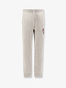 Cotton blend jogging trousers with side logo print