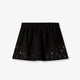 Cotton blend midi skirt with floral sequin and crystal details