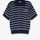 Cotton blend polo shirt with bouclé effect