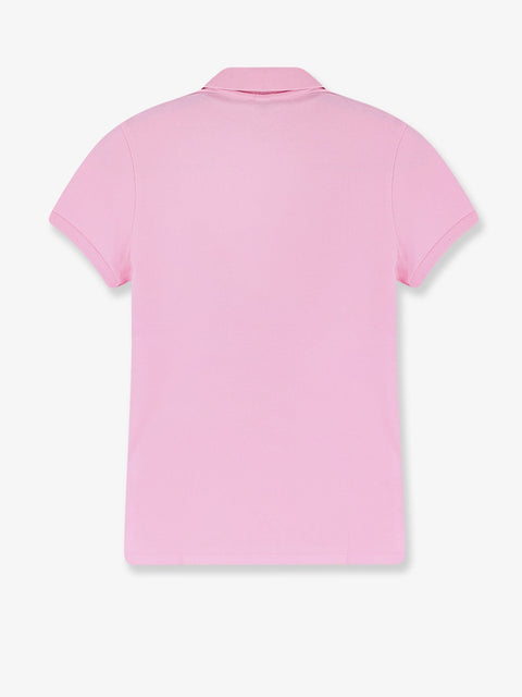 Cotton blend polo with embroidered logo