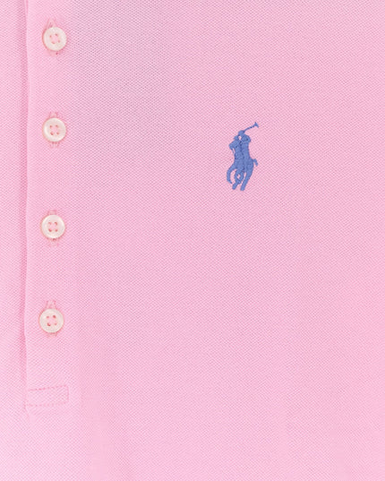 Cotton blend polo with embroidered logo