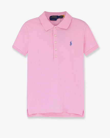 Cotton blend polo with embroidered logo