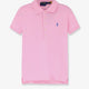Cotton blend polo with embroidered logo