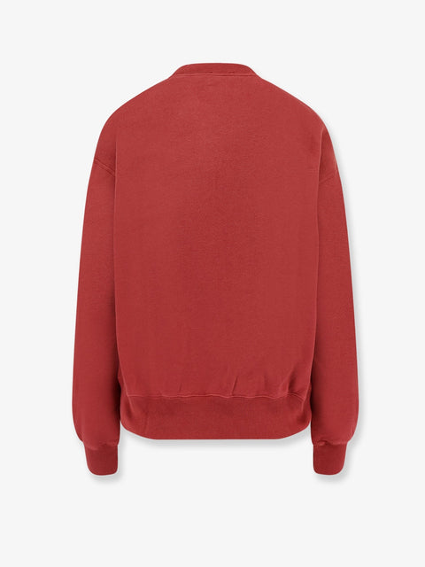 Cotton blend sweater with embroidered logo on the front