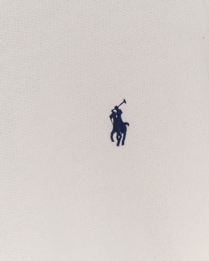 Cotton blend sweater with embroidered logo on the front