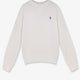 Cotton blend sweater with embroidered logo on the front