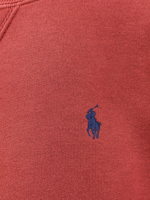 Cotton blend sweater with embroidered logo on the front