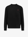 Cotton blend sweater with logo