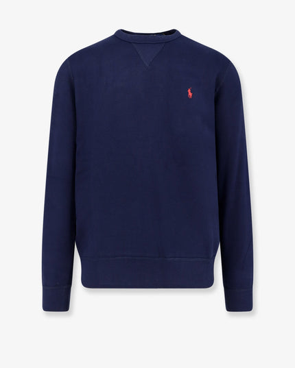 Cotton blend sweater with logo