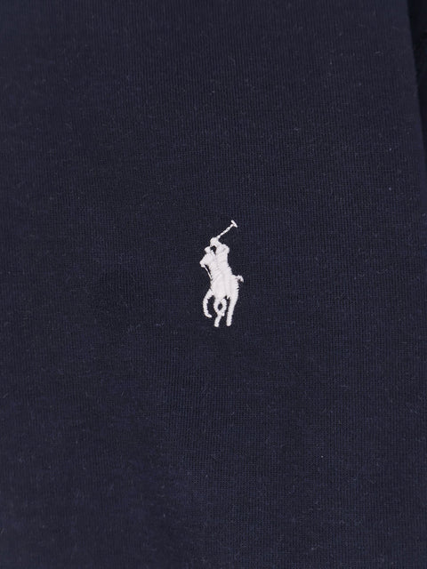 Cotton blend sweatshirt with front embroidered logo