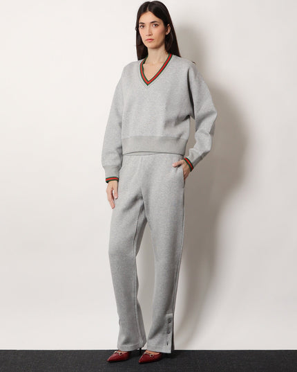 Cotton blend trouser with Web detail