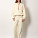 Cotton blend trousers with checked pattern