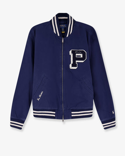 Cotton bomber con patch Logo