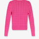 Cotton cardigan with contrasting logo