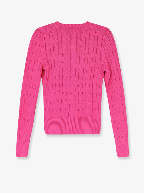 Cotton cardigan with contrasting logo