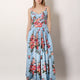 Cotton dress with Mazzo di Fiori print