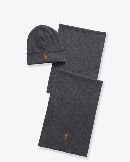 Cotton hat and scarf set