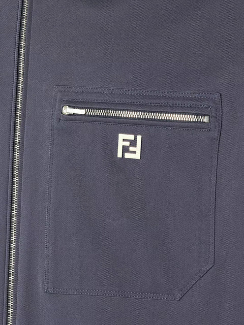 Cotton jacket with FF detail