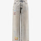 Cotton jeans with all-over print