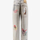 Cotton jeans with all-over print