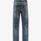 Cotton jeans with back suede logo patch