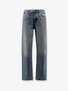 Cotton jeans with back suede logo patch