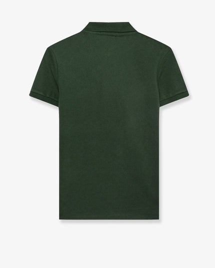 Cotton polo shirt with embroidered logo on the front
