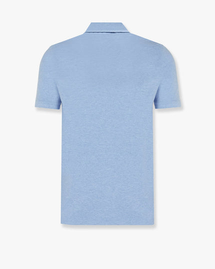 Cotton polo shirt with embroidered logo on the front