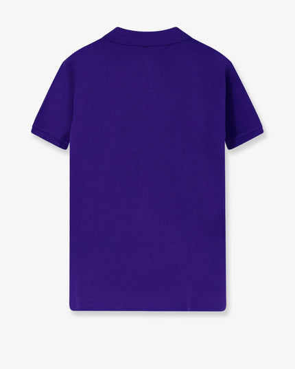 Cotton polo shirt with frontal embroidered logo