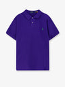 Cotton polo shirt with frontal embroidered logo