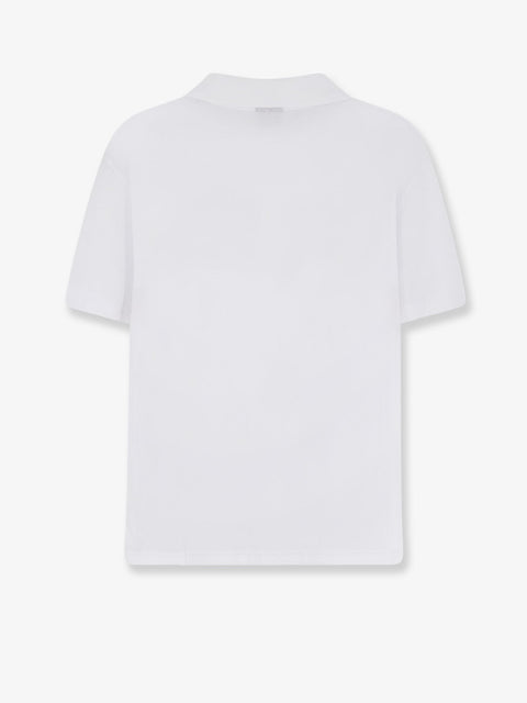 Cotton polo shirt with Web print on the front