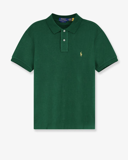 Cotton polo with front logo embroidery