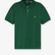 Cotton polo with front logo embroidery