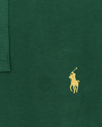 Cotton polo with front logo embroidery