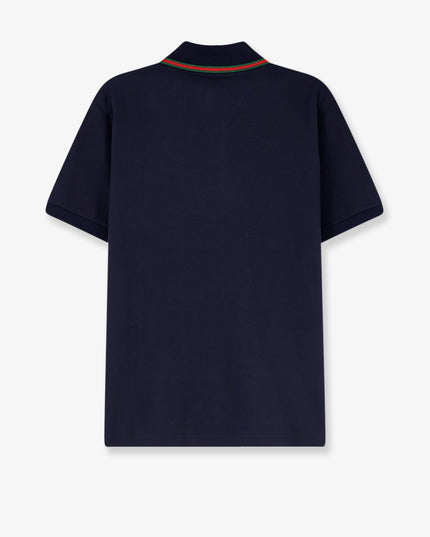 Cotton polo with Nastro Web detail on the collar