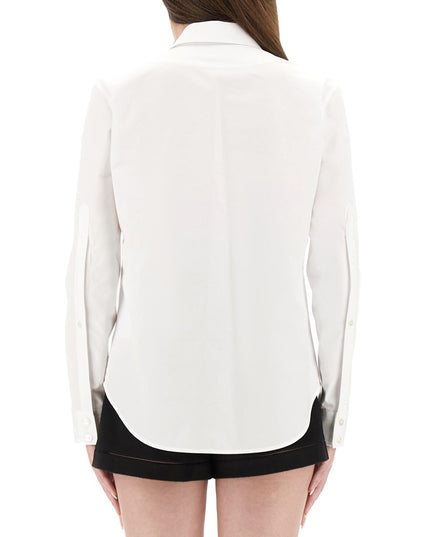 COTTON POPLIN SHIRT WITH CLAMP