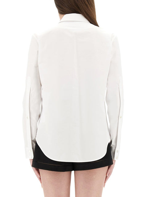 COTTON POPLIN SHIRT WITH CLAMP