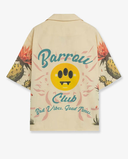 Cotton shirt with cactus print