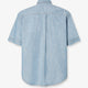 Cotton shirt with denim effect