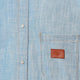 Cotton shirt with denim effect