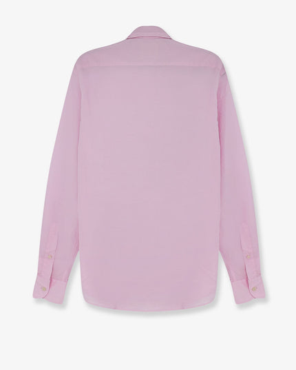 Cotton shirt with front embroidered logo