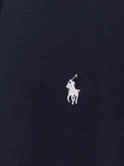 Cotton shirt with front embroidered logo