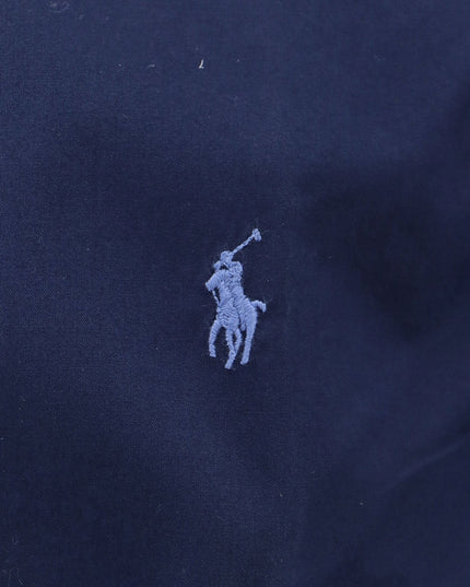 Cotton shirt with front embroidered logo