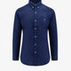 Cotton shirt with front embroidered logo