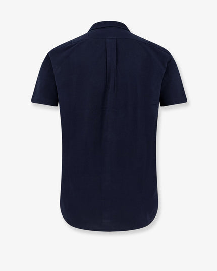 Cotton shirt with front embroidered logo