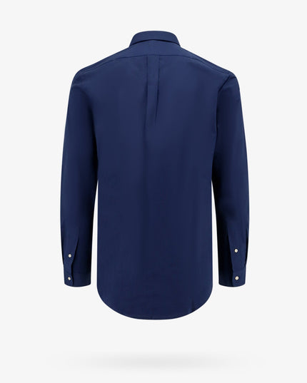 Cotton shirt with front embroidered logo