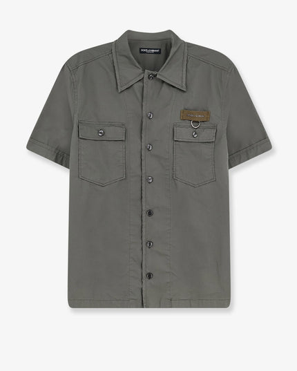 Cotton shirt with Logo patch