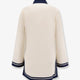 Cotton short dress with contrasting profiles