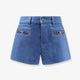 Cotton shorts with frontal iconic Horsebits